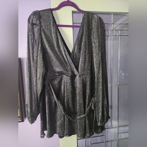 Deep "V" neck and back tie front shirt